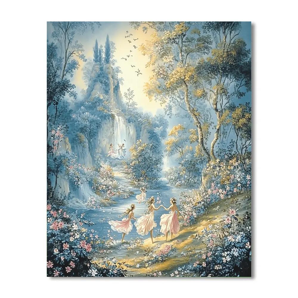 Francois Boucher Inspired Playful Nymphs Numbered painting kits