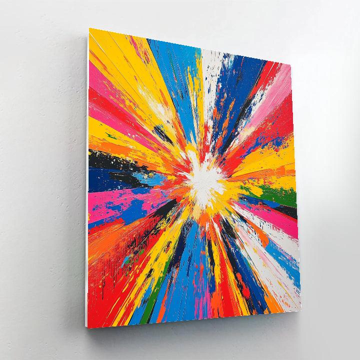 Damien Hirst Inspired Colorful Chaos paint by numbers