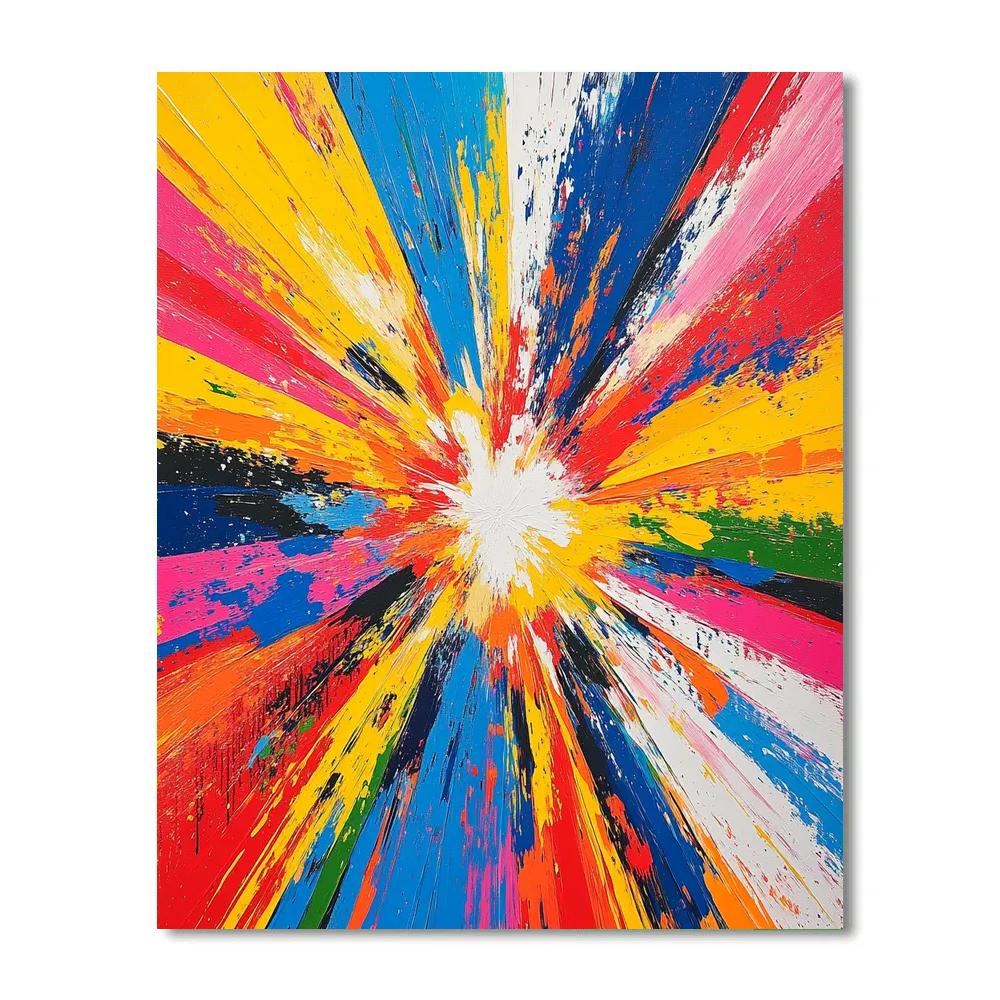 Damien Hirst Inspired Colorful Chaos paint by numbers