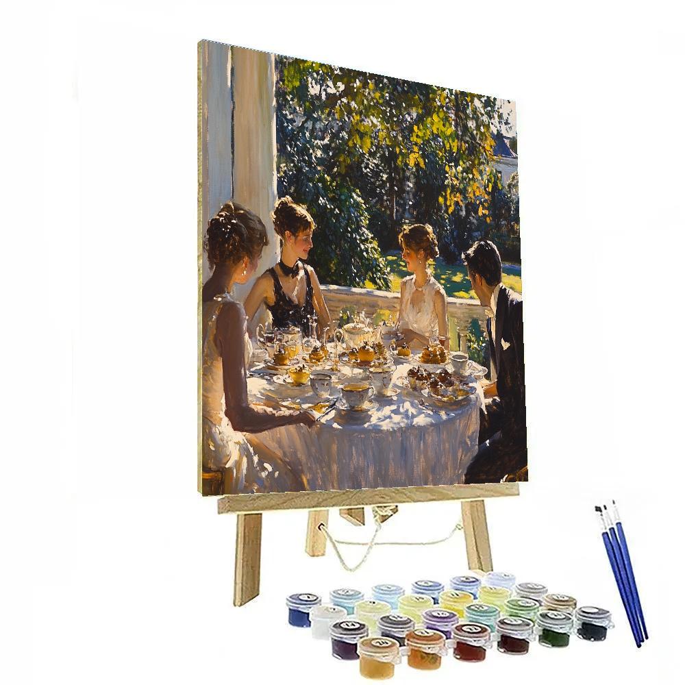Sargent Inspired Elegant Afternoon Tea Numbered painting kits