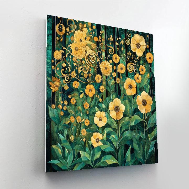 Gustav Klimt Inspired Enchanted Garden paint by numbers
