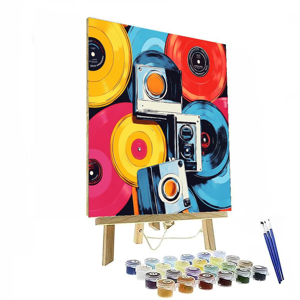 Warhol Inspired Retro Pop Art paint by number