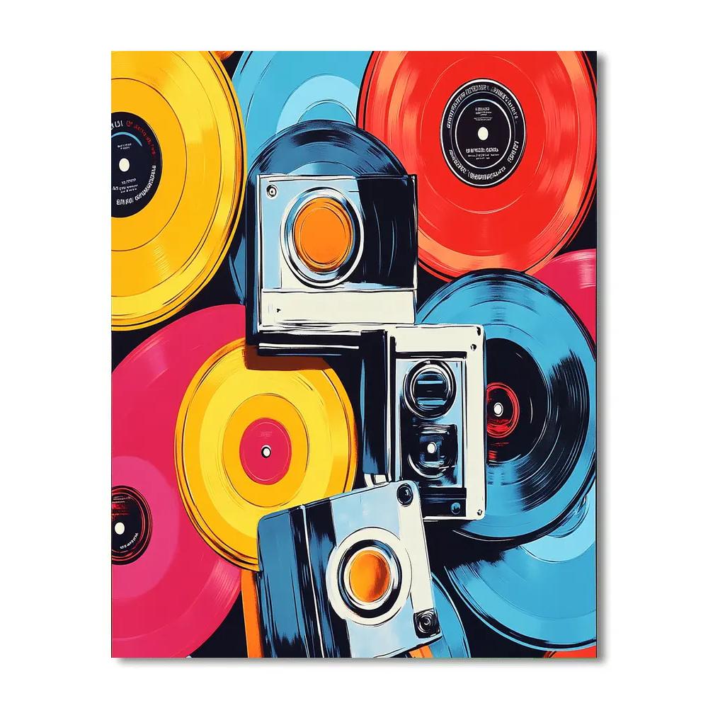Warhol Inspired Retro Pop Art paint by number