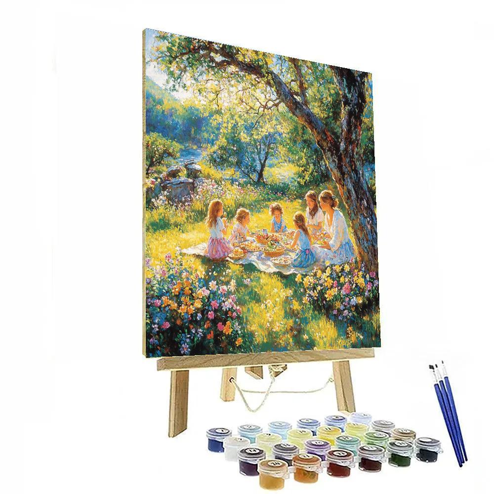 Renoir Inspired Joyful Family Picnic Painting by numbers kit