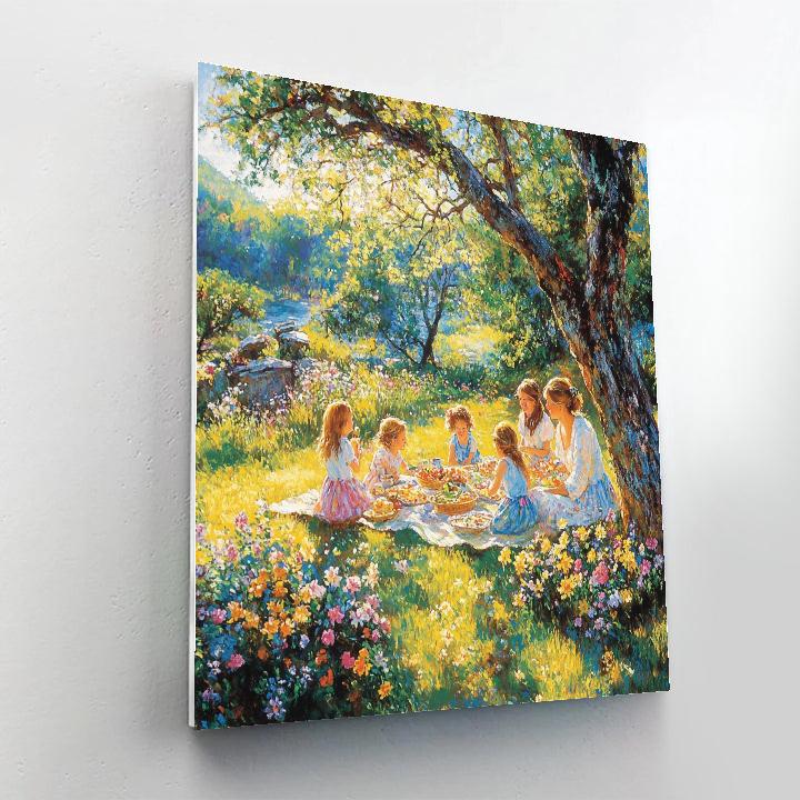 Renoir Inspired Joyful Family Picnic Painting by numbers kit
