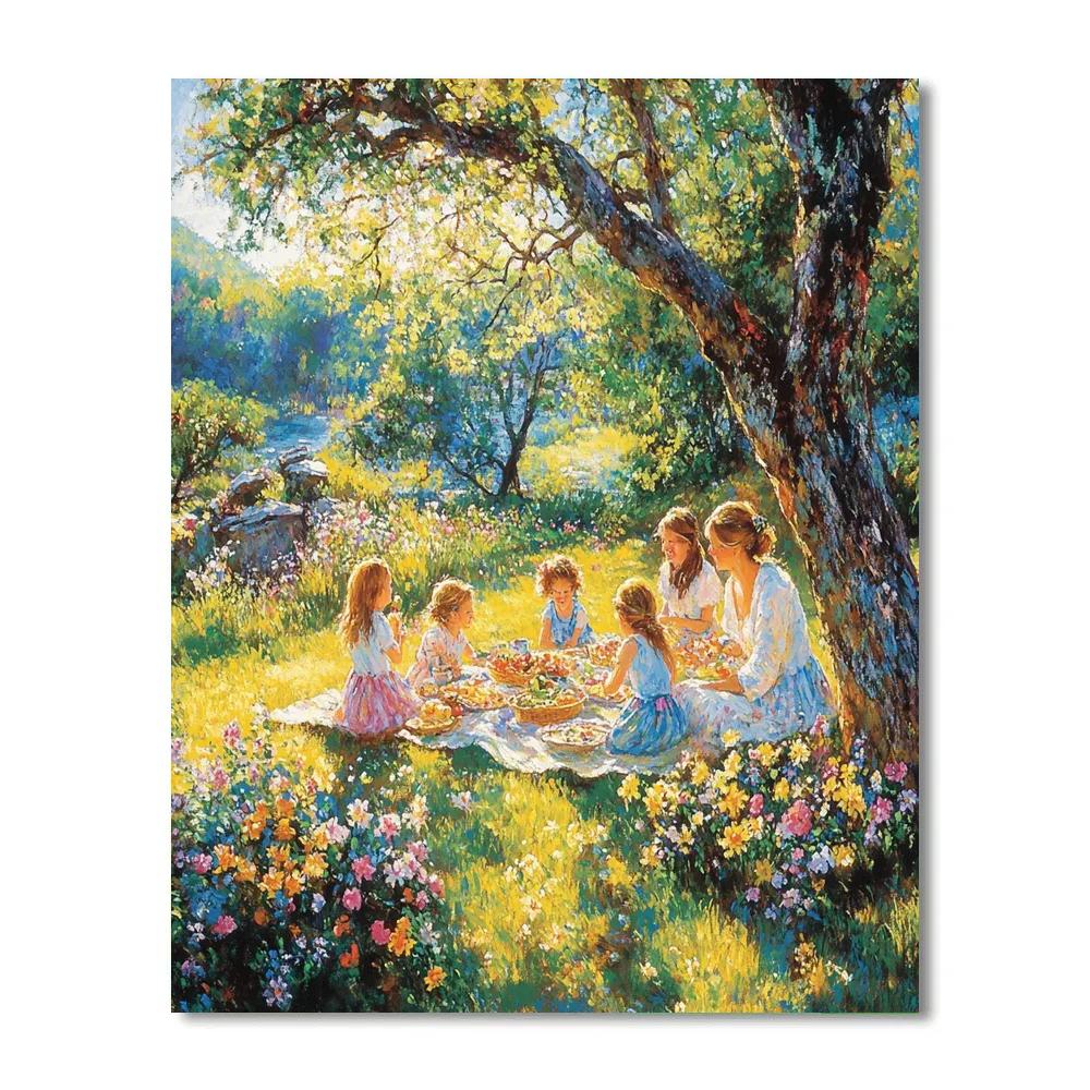 Renoir Inspired Joyful Family Picnic Painting by numbers kit