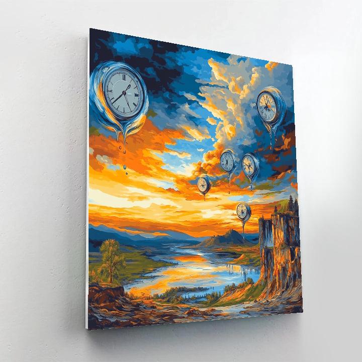 Dali Inspired Dreamlike Landscape paint by number