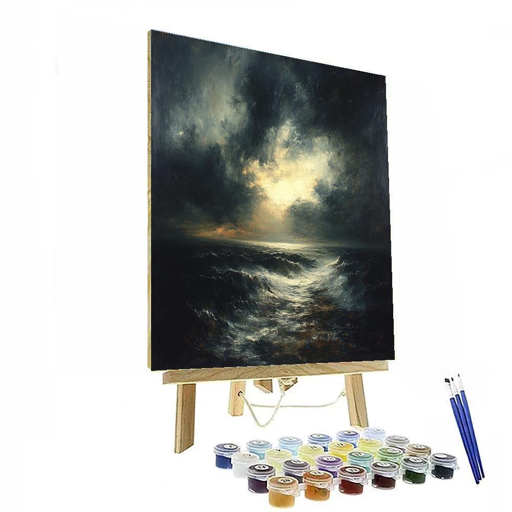 Turner Inspired Stormy Horizons DIY paint by numbers