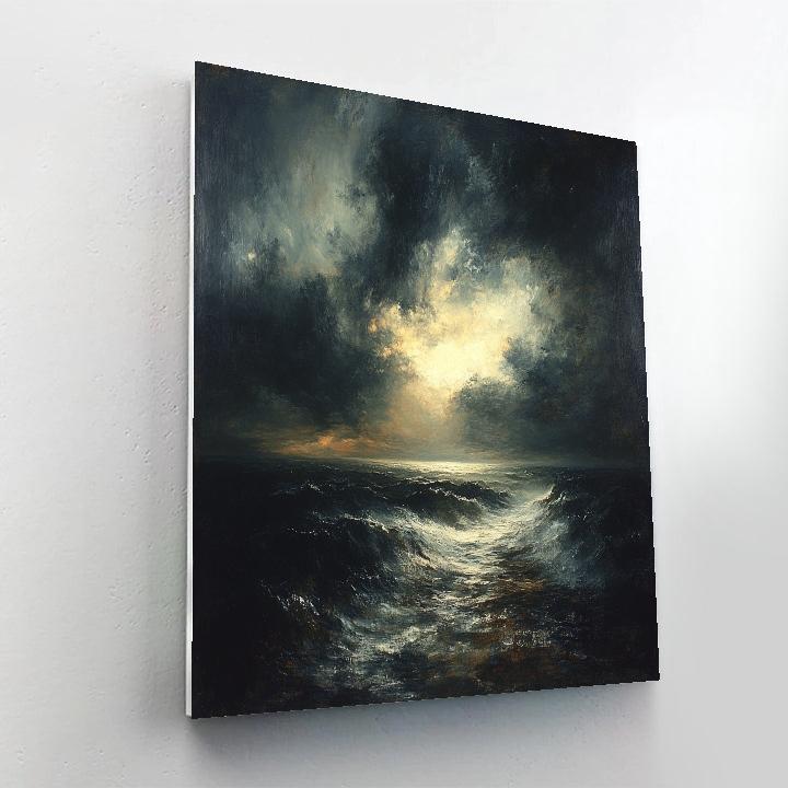 Turner Inspired Stormy Horizons DIY paint by numbers