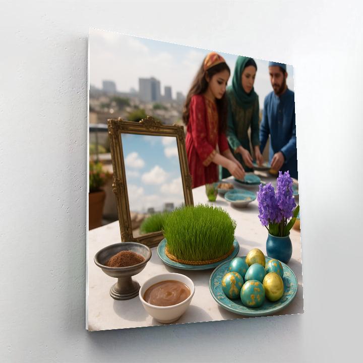 Nowruz Haftseen Table Celebration Numbered painting kits