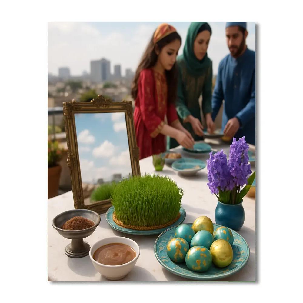 Nowruz Haftseen Table Celebration Numbered painting kits