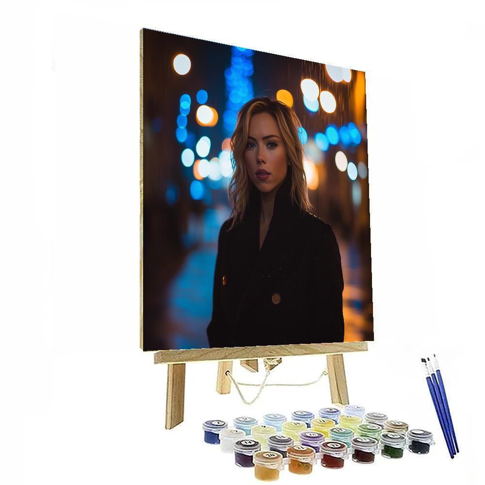 Scarlett Johansson: Shadow Of The Silent Operative Number painting
