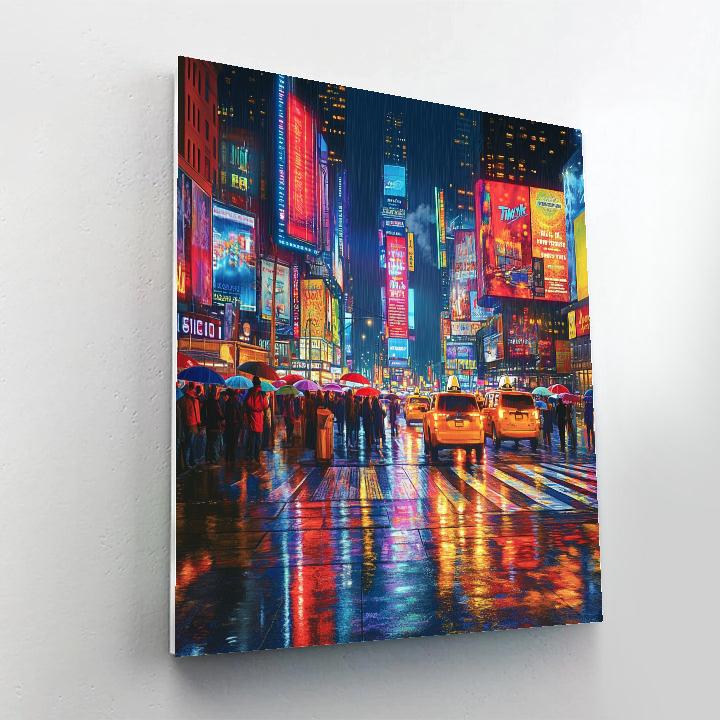 Times Square At Midnight New York United States Numbered painting kits