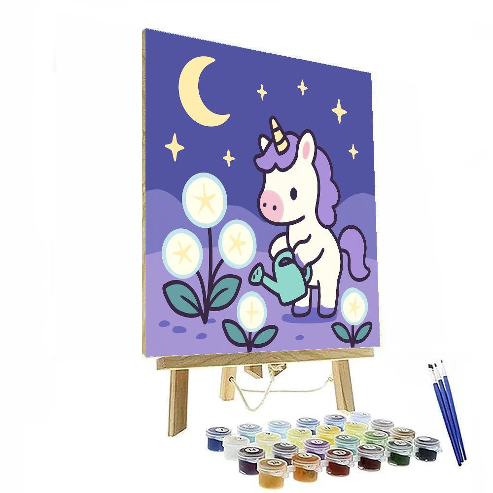 Moon Garden Unicorn Painting by numbers kit