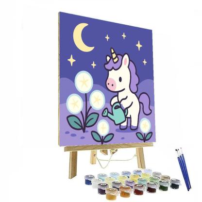 Moon Garden Unicorn Painting by numbers kit