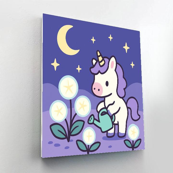 Moon Garden Unicorn Painting by numbers kit
