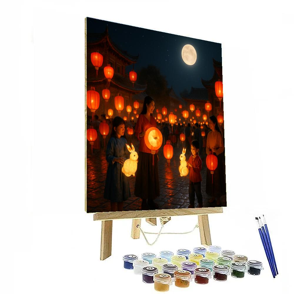 Chinese Mid-Autumn Festival Lantern Display paint by number