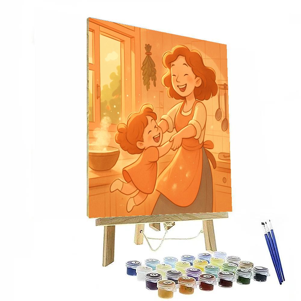 Kitchen Dance At Sunrise Number painting