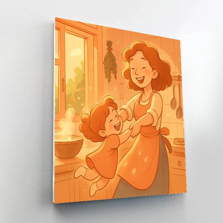 Kitchen Dance At Sunrise Number painting