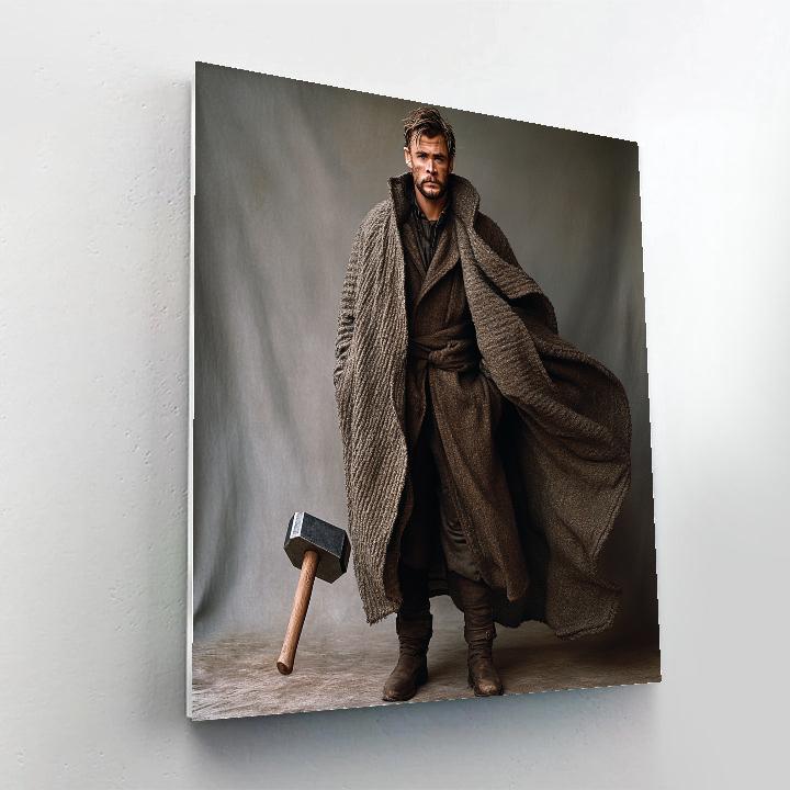 Chris Hemsworth: Echoes Of Thunder And Timber Paint by numbers art