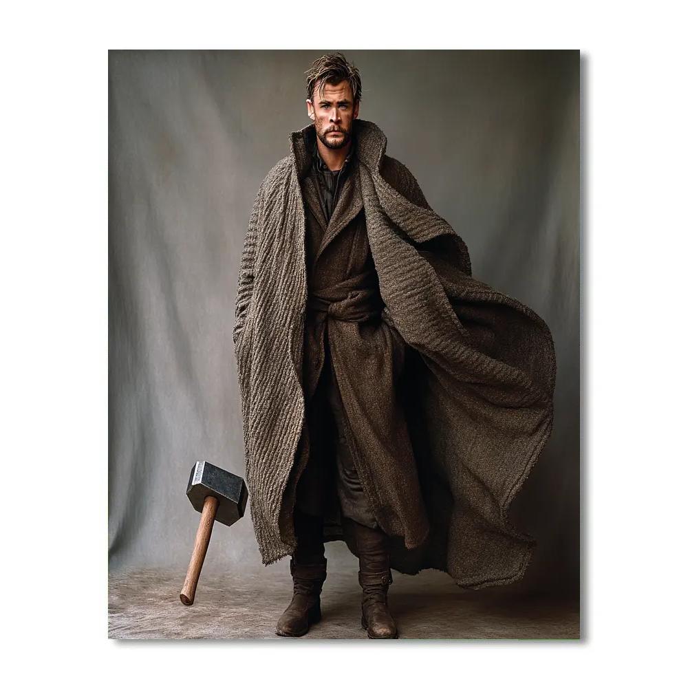 Chris Hemsworth: Echoes Of Thunder And Timber Paint by numbers art