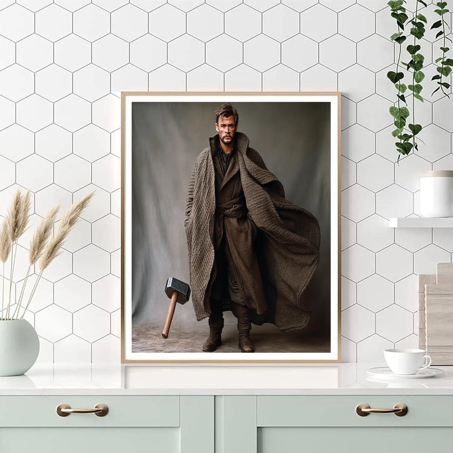 Chris Hemsworth: Echoes Of Thunder And Timber Paint by numbers art