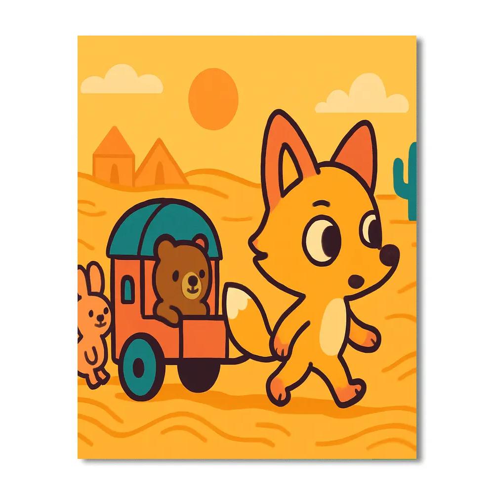 Desert Fox Caravan Number painting