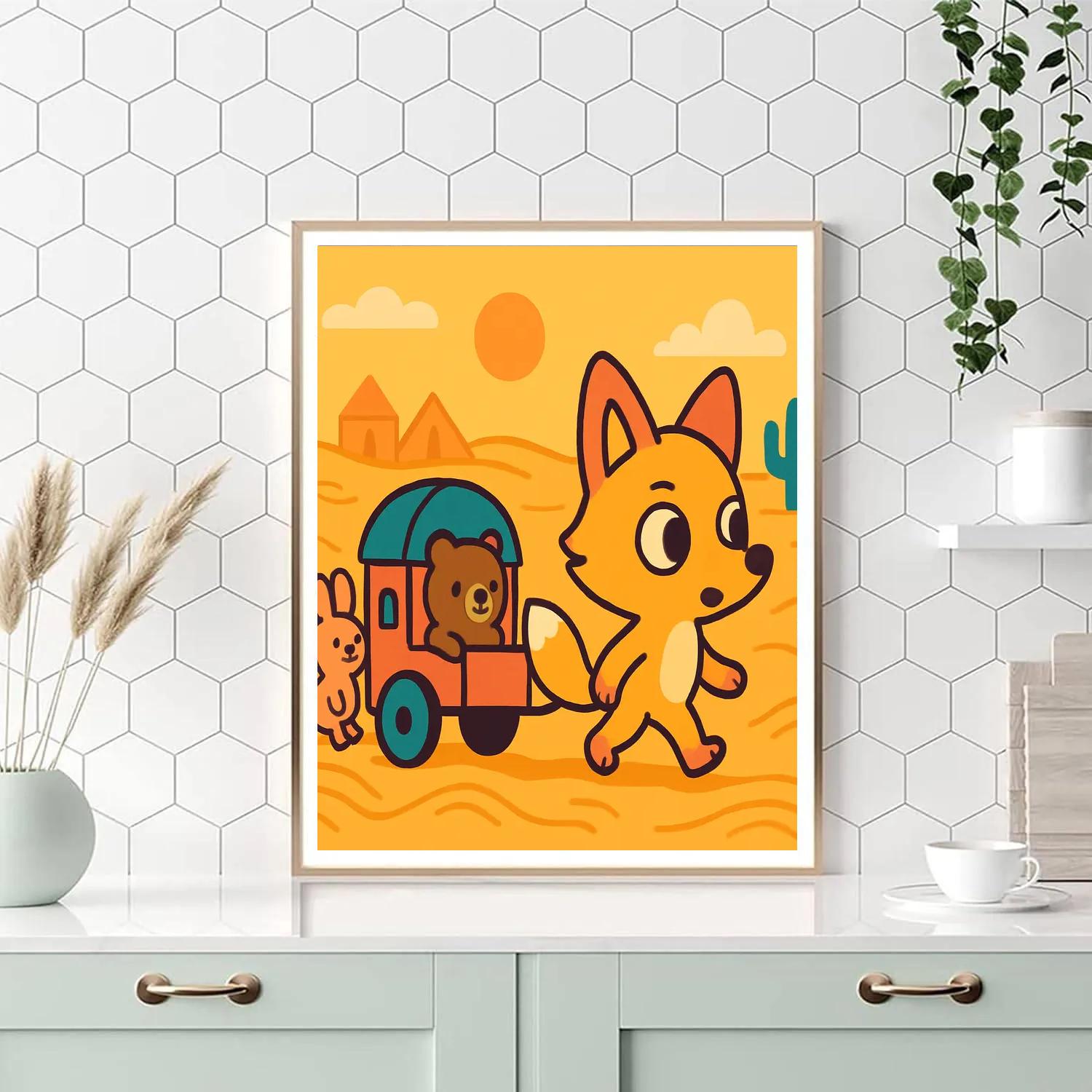 Desert Fox Caravan Number painting