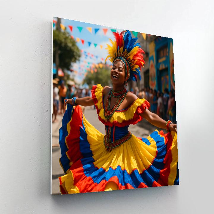 Carnaval De Barranquilla Dance Performance paint by color