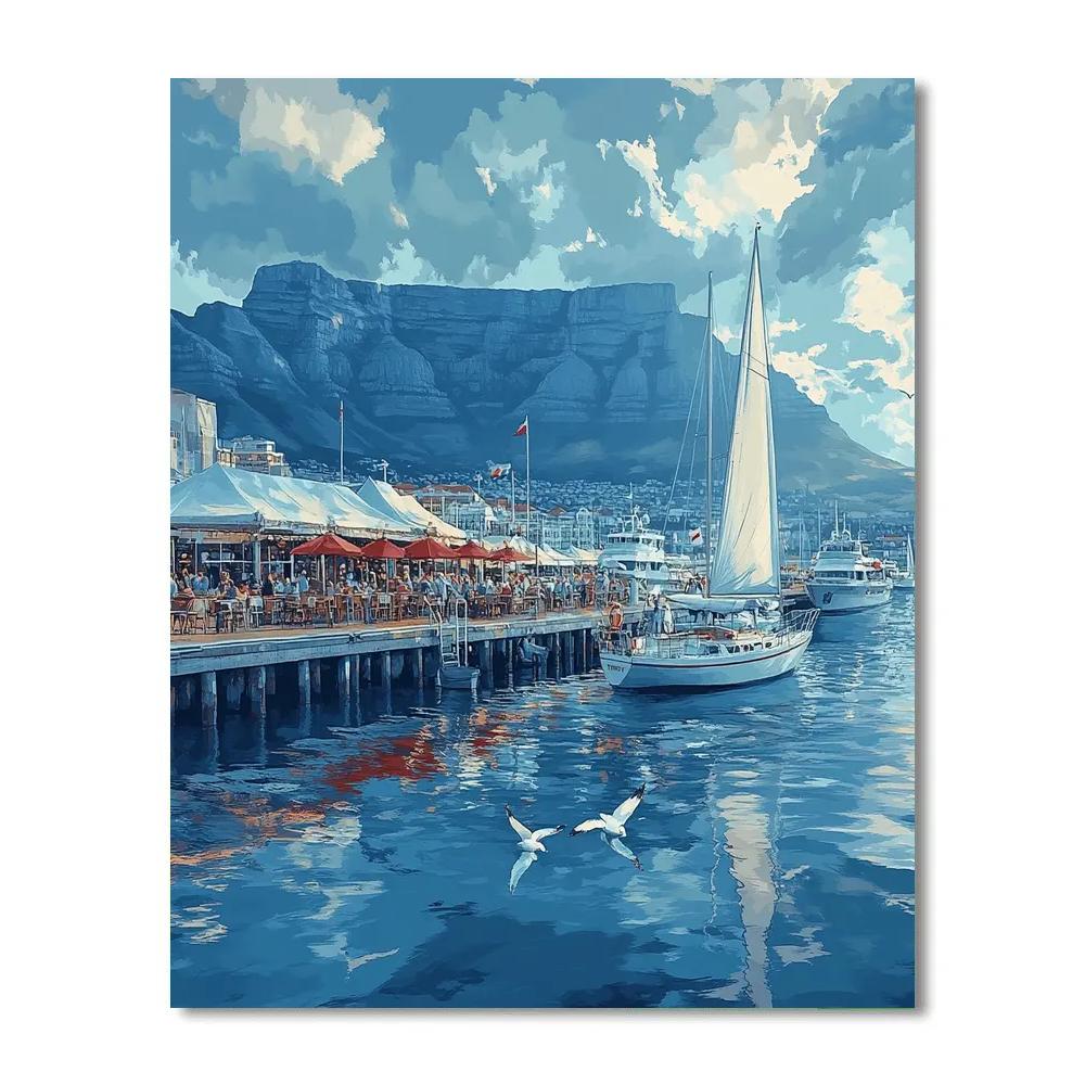 Cape Town Waterfront From The V A Basin South Africa Paint by numbers kits