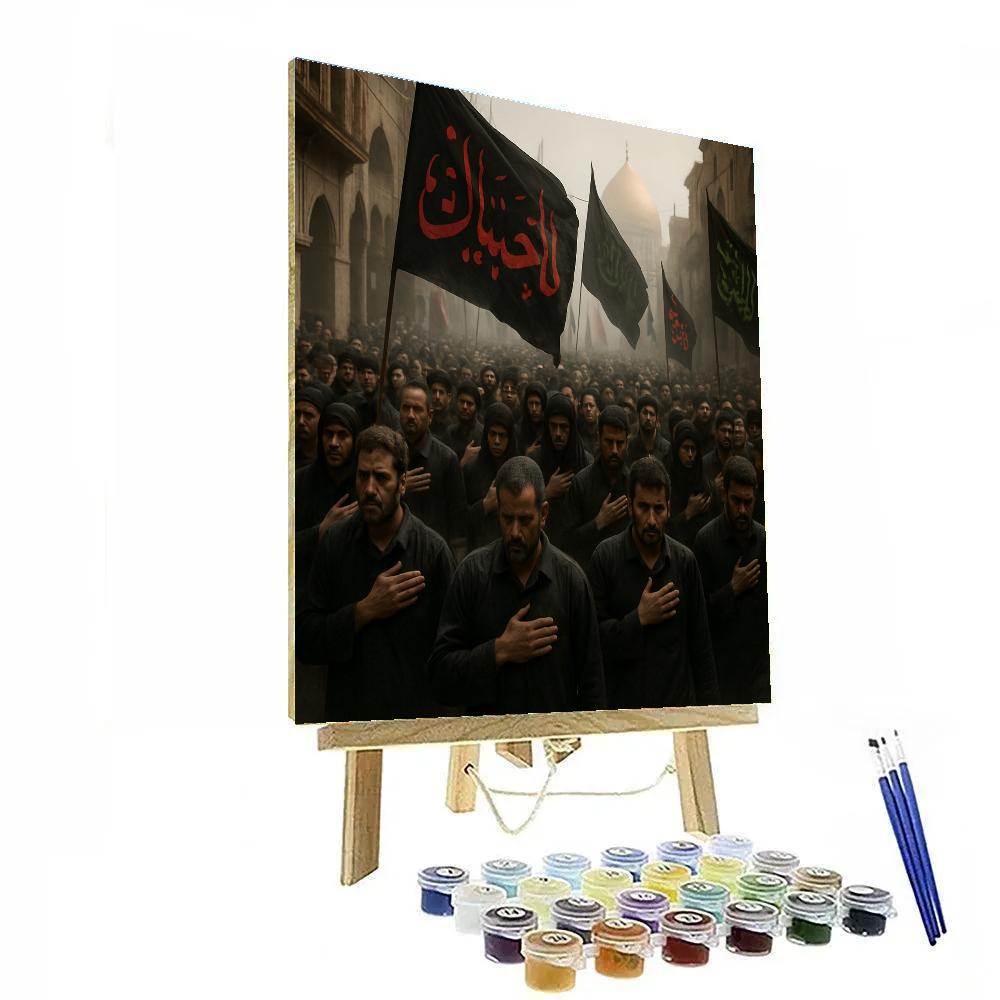 Day Of Ashura Procession In Karbala paint by color