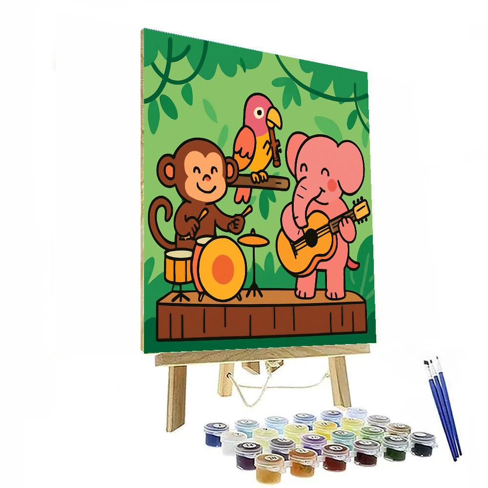 Jungle Jam Band DIY paint by numbers