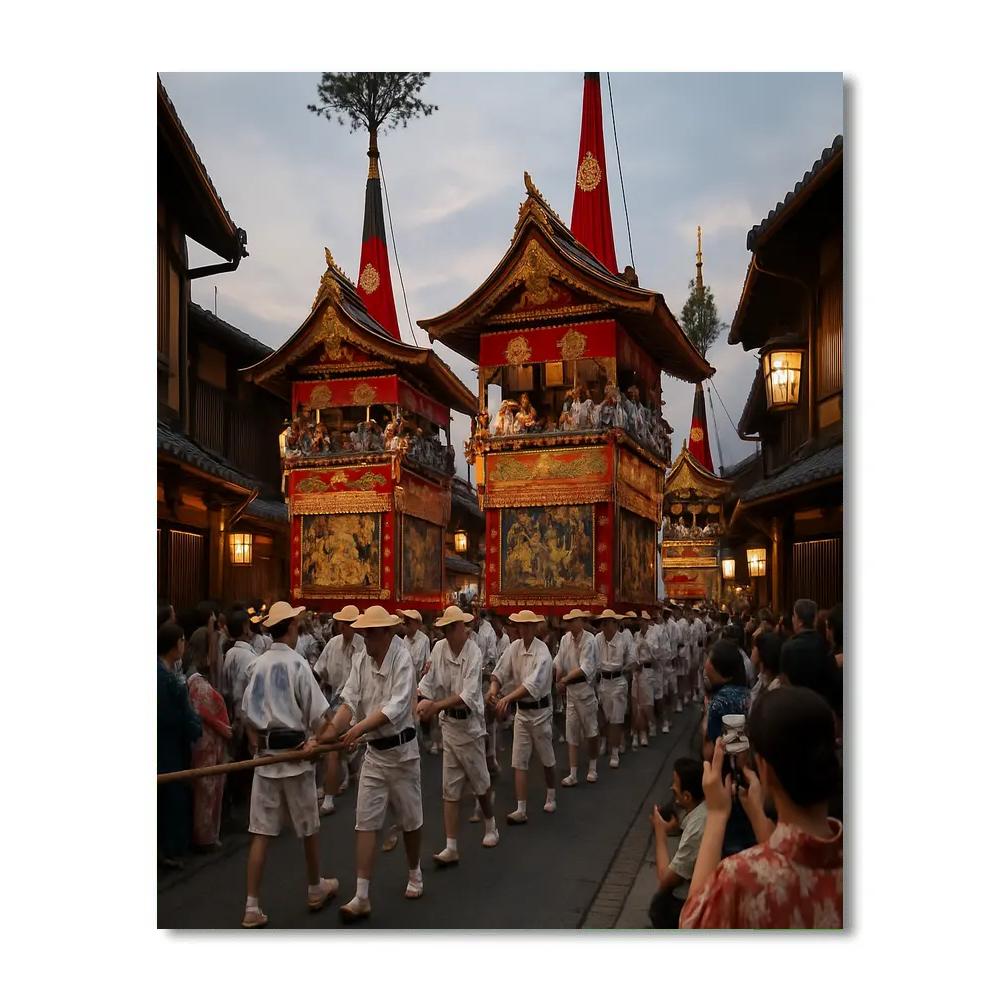 Gion Matsuri Float Parade In Kyoto Paint by numbers kits