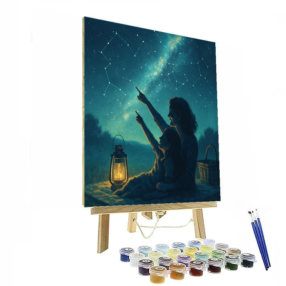 Stargazing Blanket Picnic painting number kit