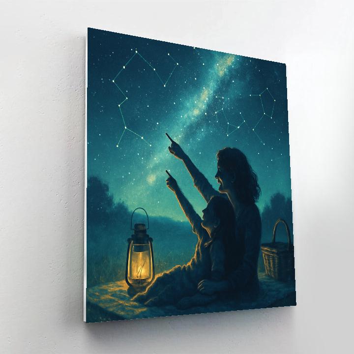 Stargazing Blanket Picnic painting number kit