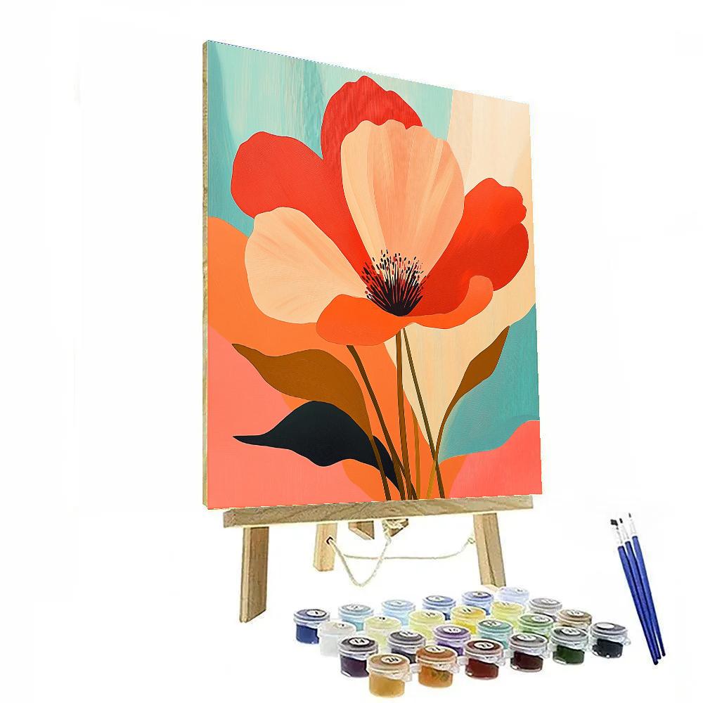 Georgia OKeeffe Inspired Desert Flowers Number painting