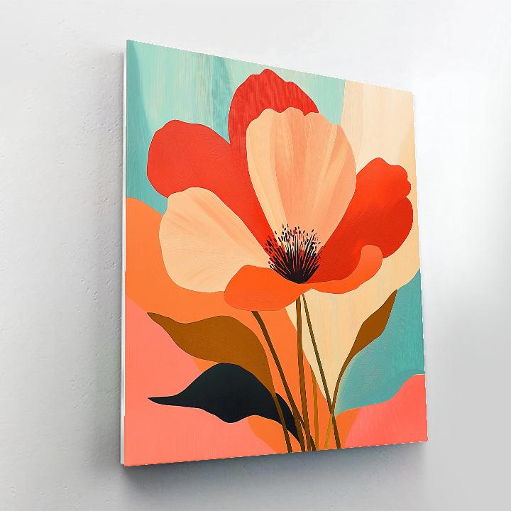 Georgia OKeeffe Inspired Desert Flowers Number painting