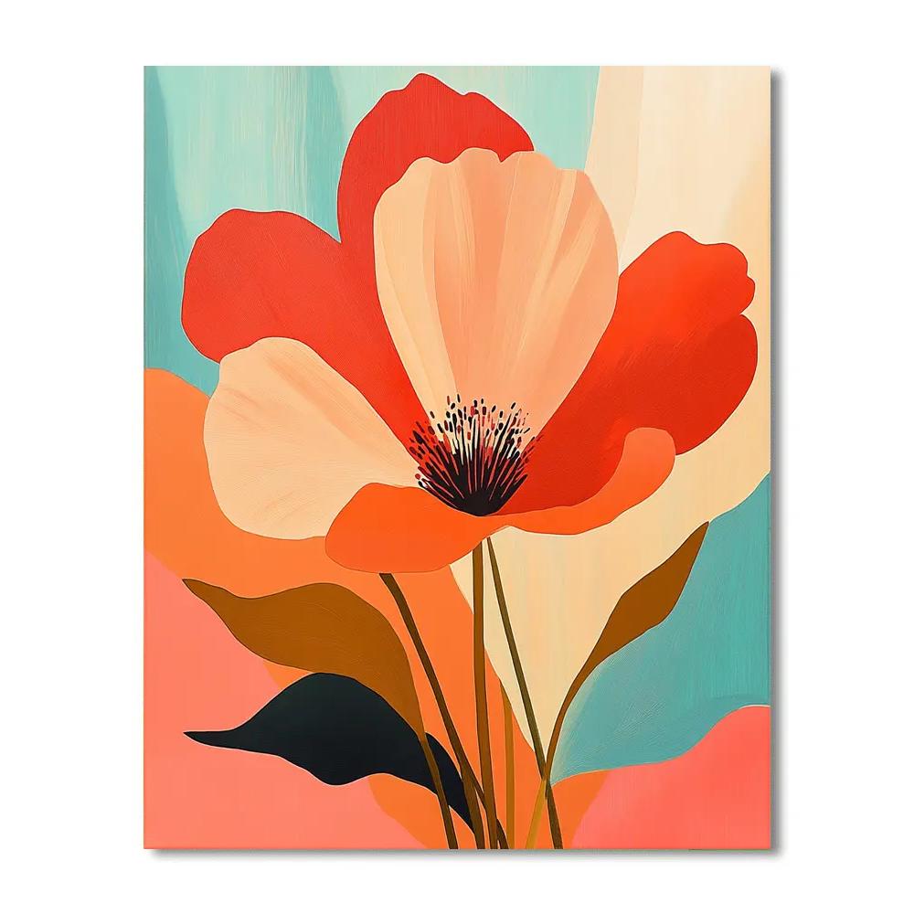 Georgia OKeeffe Inspired Desert Flowers Number painting