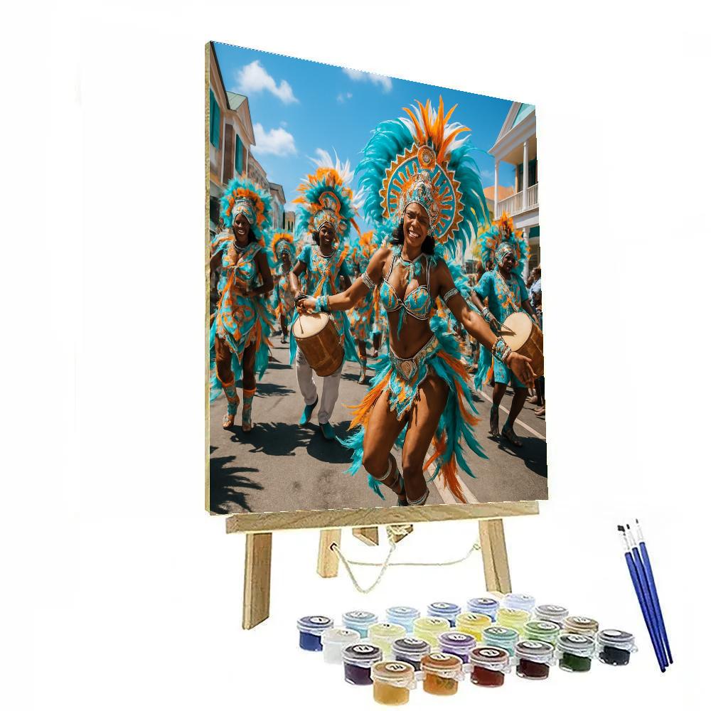 Junkanoo Parade In Nassau Bahamas DIY paint by numbers