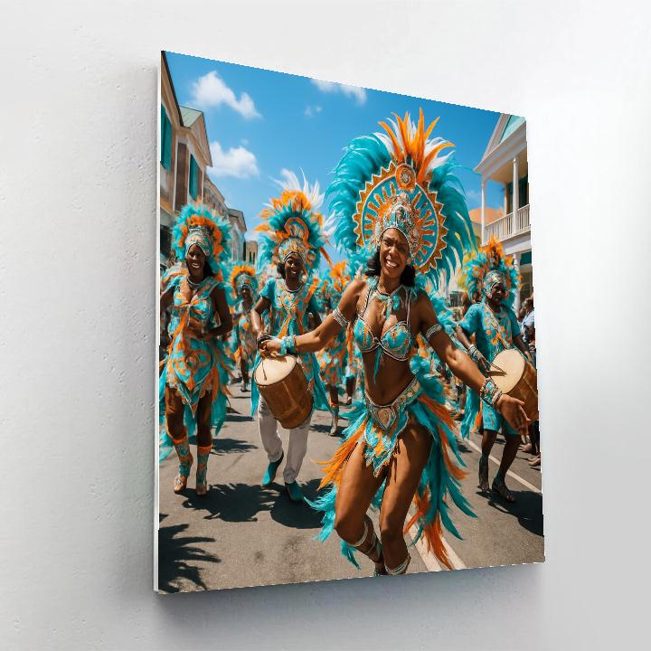 Junkanoo Parade In Nassau Bahamas DIY paint by numbers