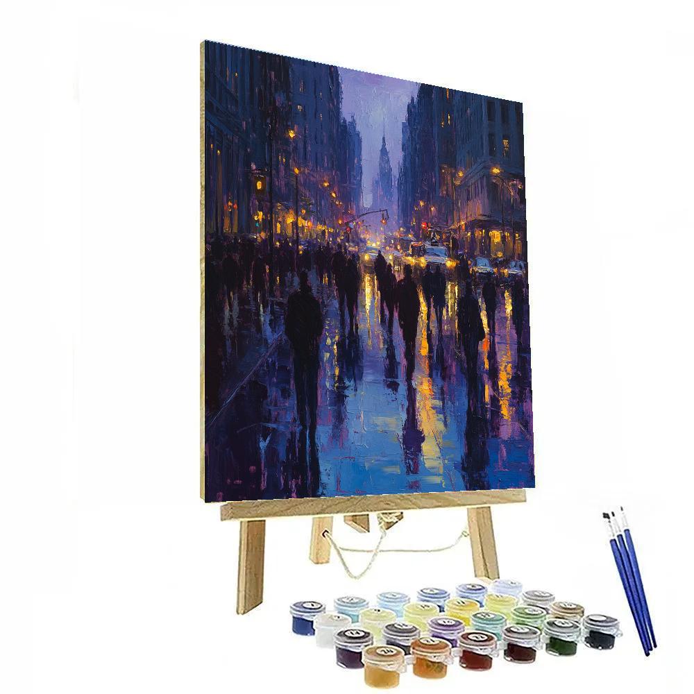 Edvard Munch Inspired Melancholic City painting number kit