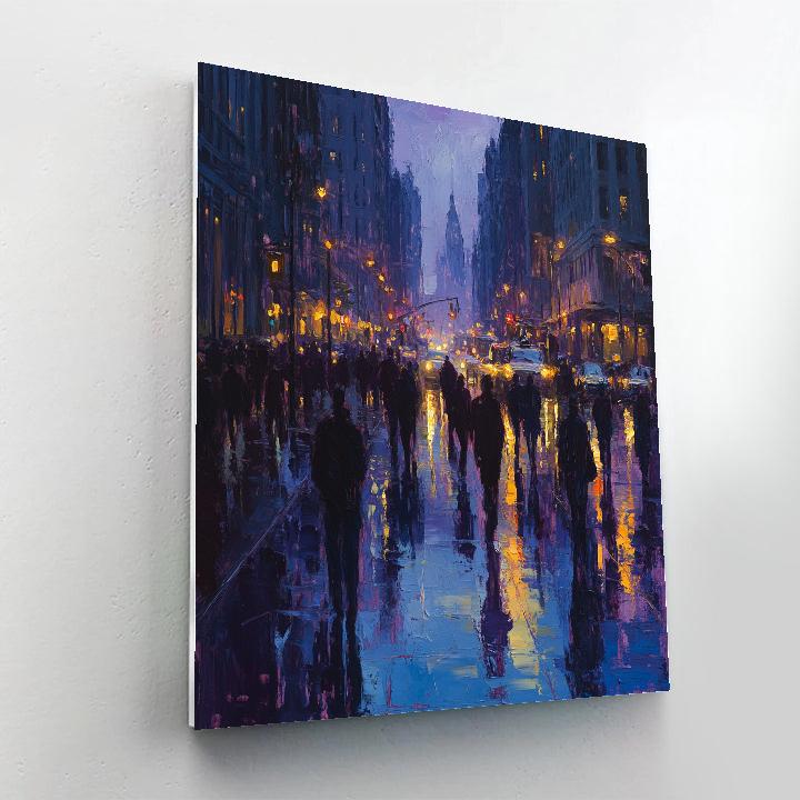 Edvard Munch Inspired Melancholic City painting number kit