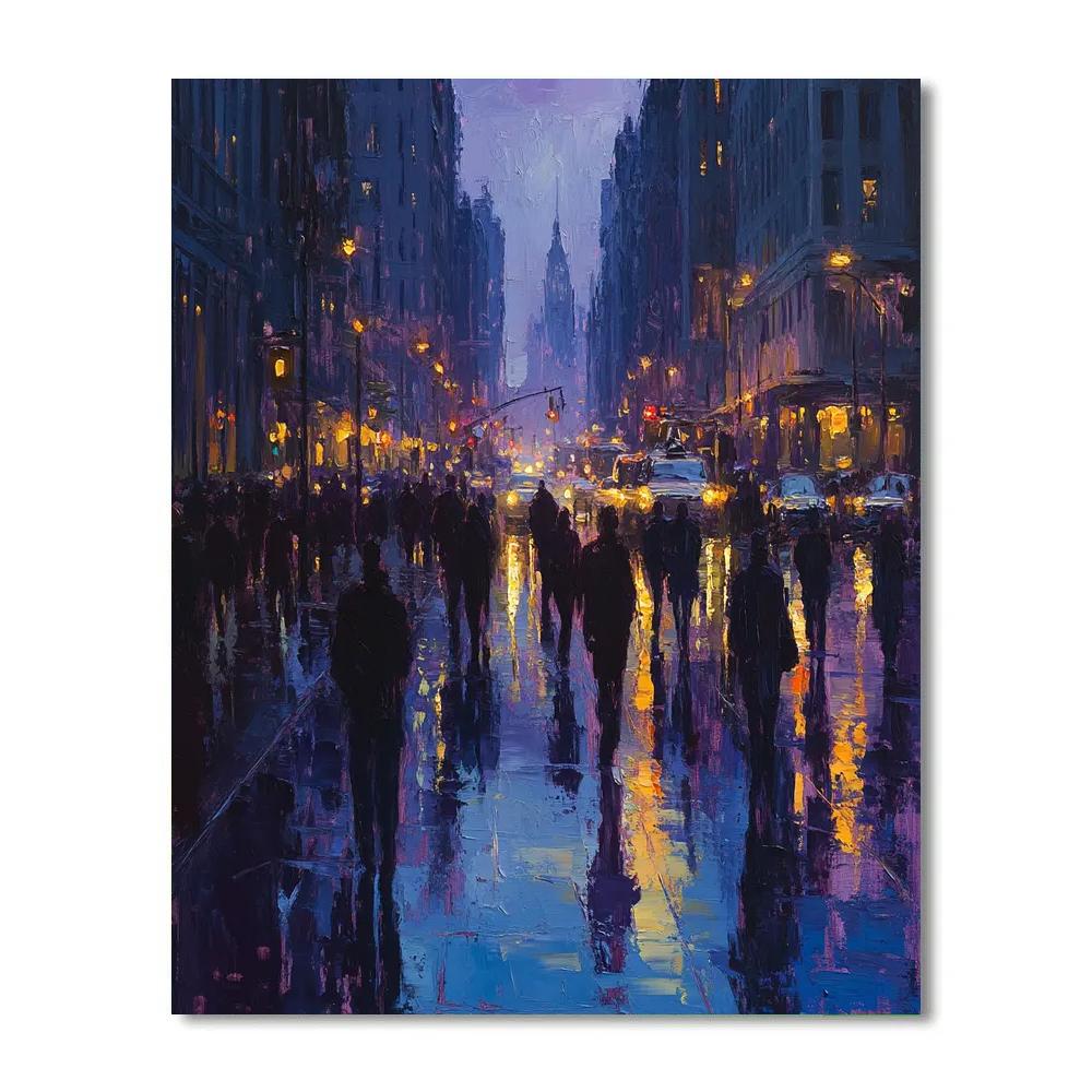 Edvard Munch Inspired Melancholic City painting number kit