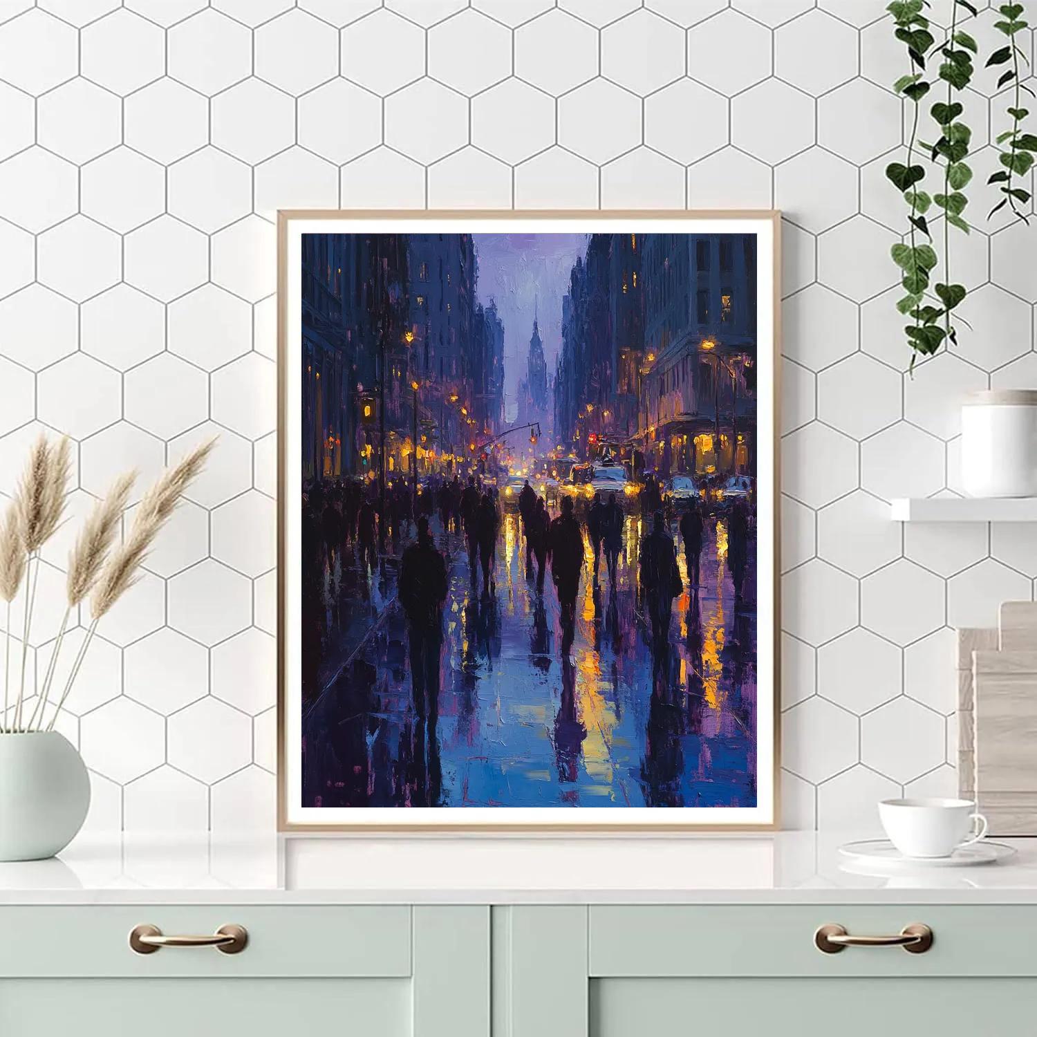 Edvard Munch Inspired Melancholic City painting number kit