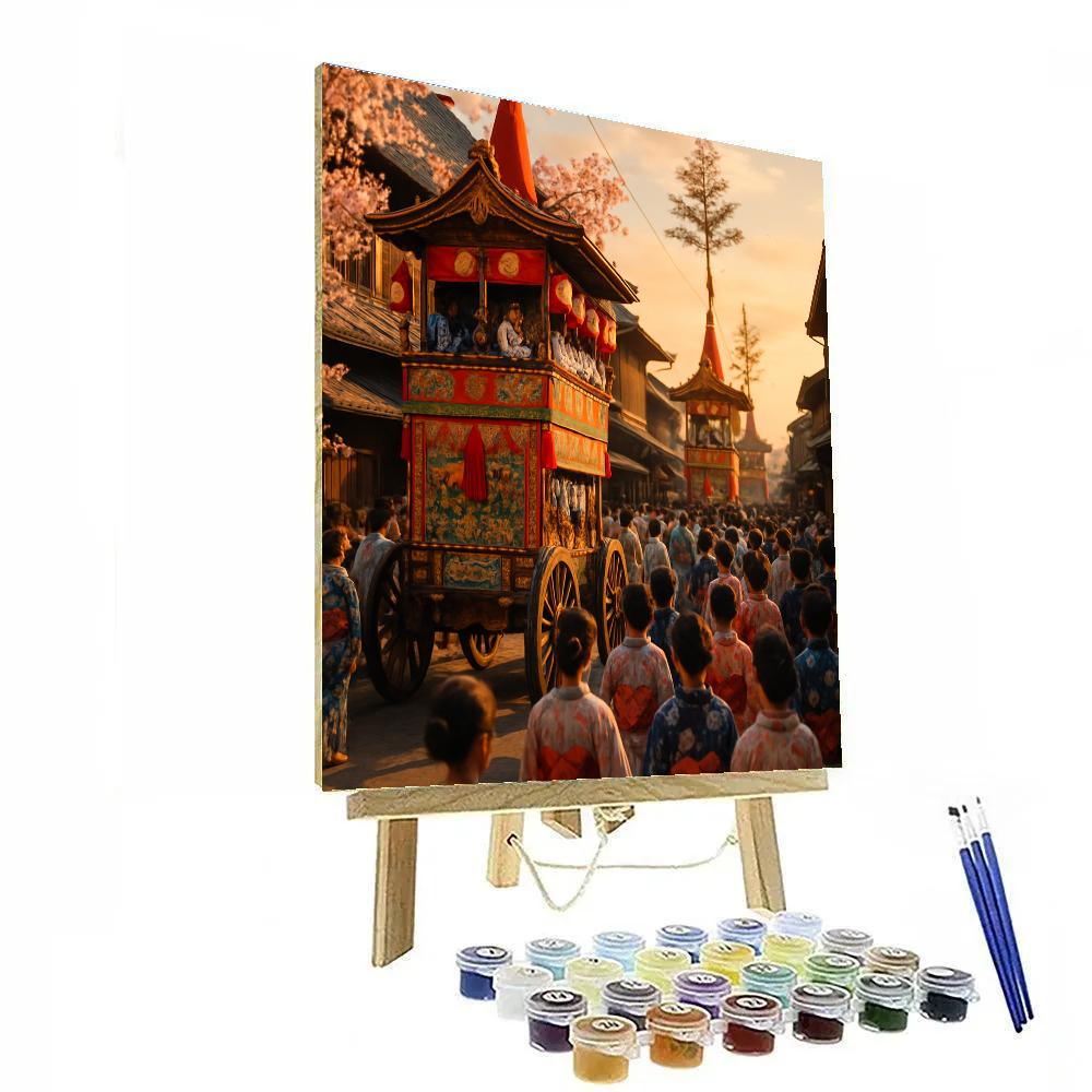Gion Matsuri Parade Painting by numbers kit
