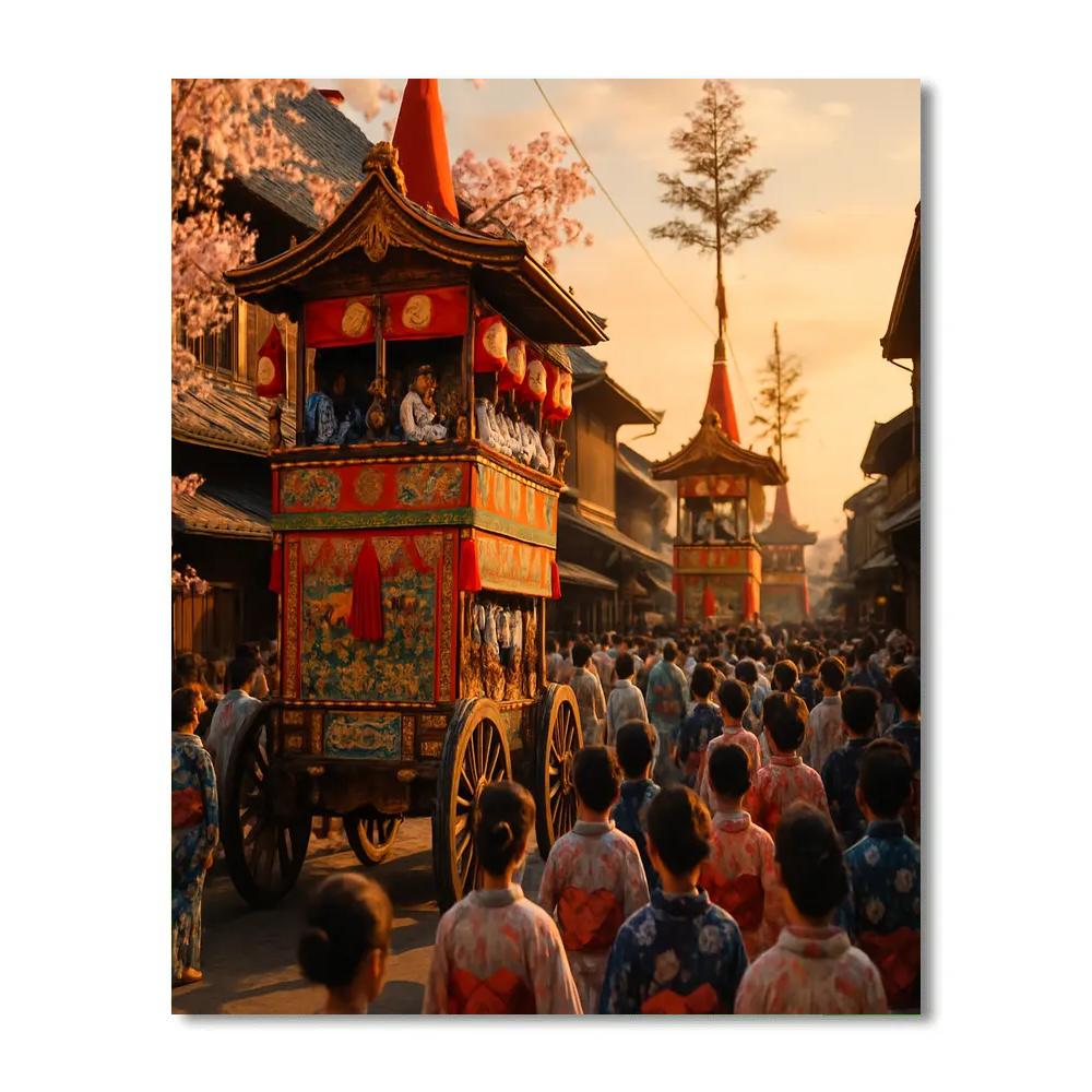Gion Matsuri Parade Painting by numbers kit
