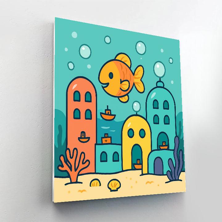 Bubble City Fish Paint by numbers kits
