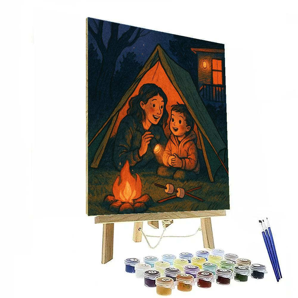 Backyard Camping Stars And Stories Numbered painting kits