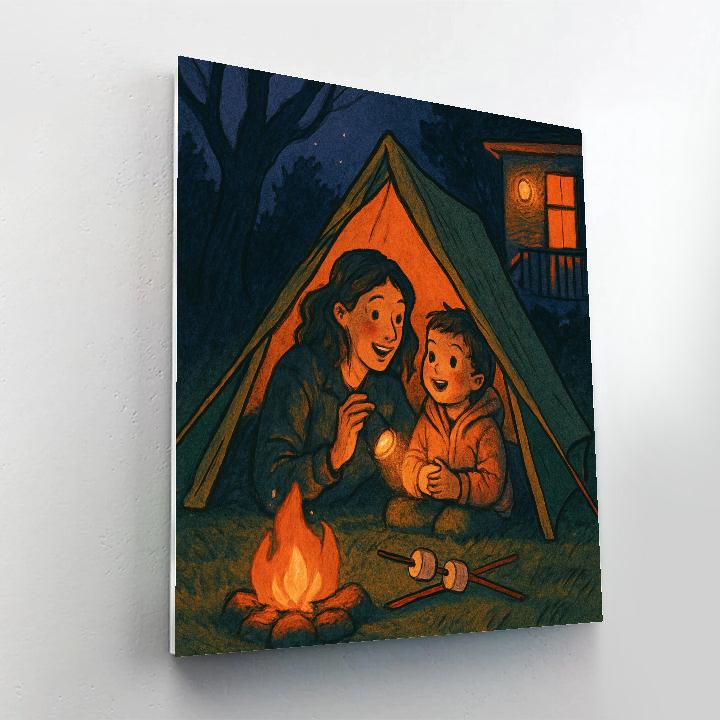 Backyard Camping Stars And Stories Numbered painting kits