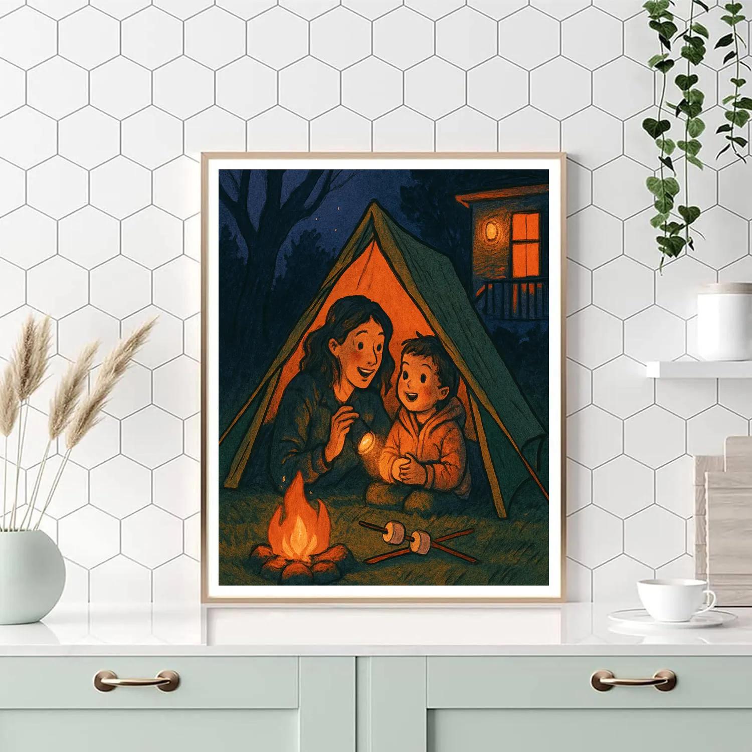 Backyard Camping Stars And Stories Numbered painting kits